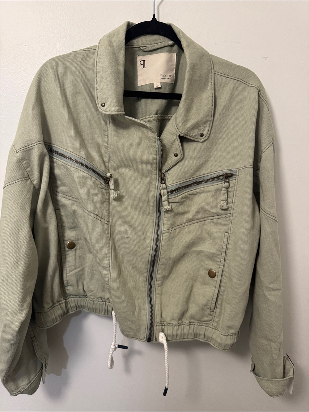 Anthropologie Pilcro Tidal Moto Utility Jacket XL - Picture 4 of 9